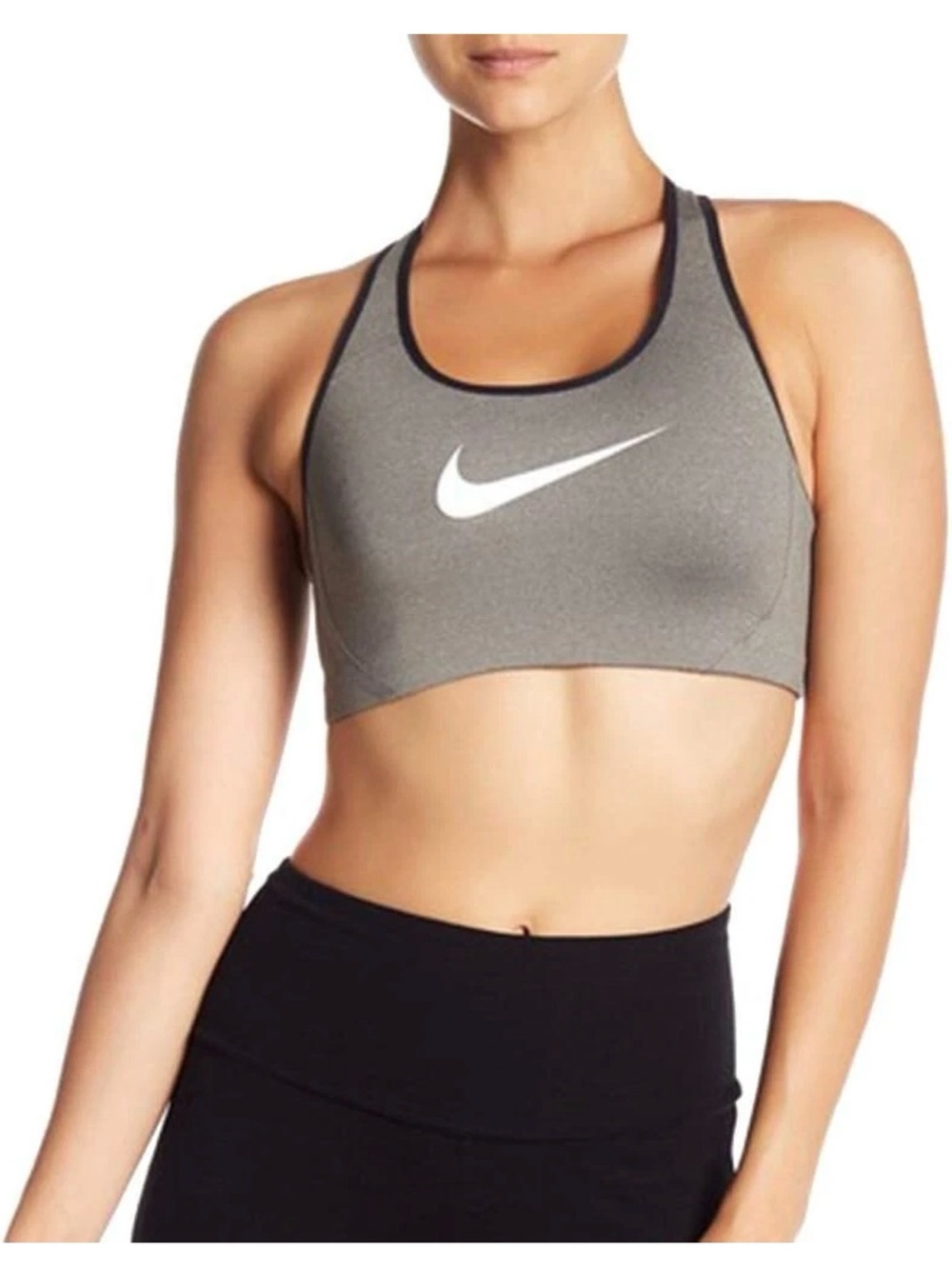 Nike Yoga Dri Fit Women’s Victory Shape Grey Sport Bra Size Large NWT